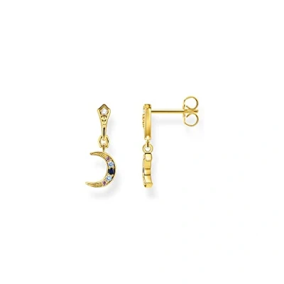 Image of Thomas Sabo earrings Royalty moon colored stones gold plated silver H2204 959 7