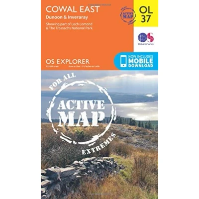 Image of Explorer Active OL37 Cowal East Dunoon &amp; Inveraray Map With Digital Version