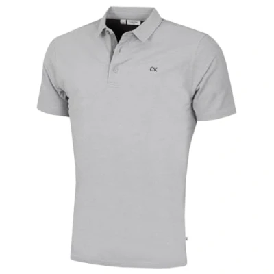 Image of Calvin Klein Mens Prep Campus Golf Polo Shirt Silver L