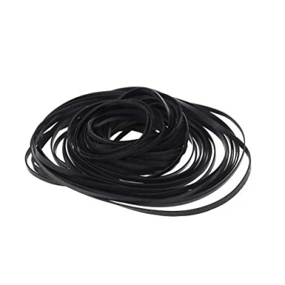 Image of fivekim 50pieceS Universal x Cassette Tape hine Belts Assorted Common Flat Rubber belt for Recorders WalkmanDVD Drive small black