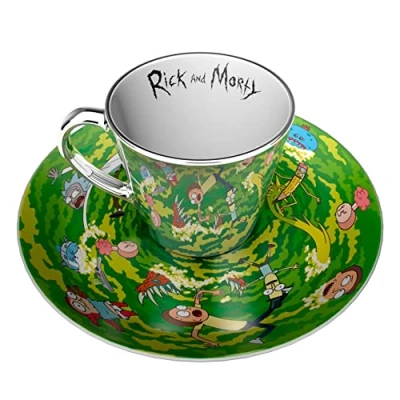 Image of Rick &amp; Morty Portal Collectors Plate Mirror Mug Set