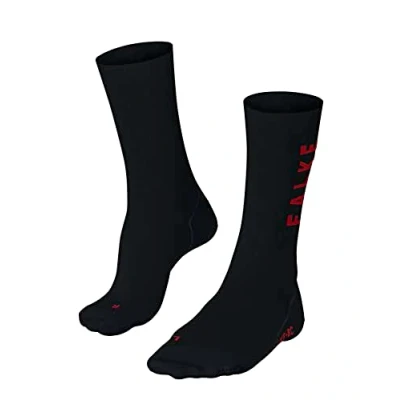 Image of FALKE Unisex BC Impulse Peloton U SO Functional Yarn Anti Blister 1 Pair Cycling Socks, Black (Black 3038), 4 5