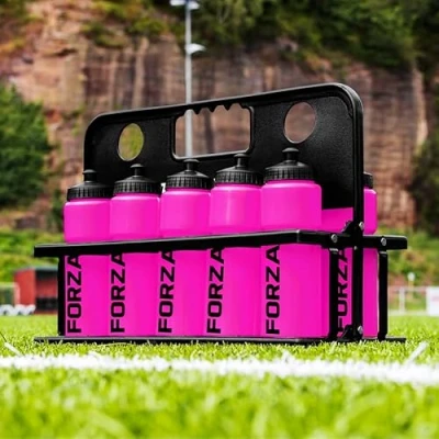 Image of FORZA 10 Water Bottles &amp; Carrier [750ml] BPA Free Plastic Variety Of Colours (Pink)