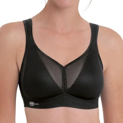 Image of Anita Women&#039;s Non Wired Padded Sports Bra 5544 Anthracite 32 A
