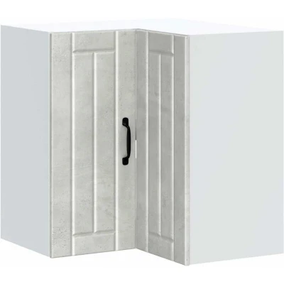 Image of vidaXL Kitchen Wall Corner Cabinet Lucca Concrete Grey Engineered Wood, Max Storage Modern Style 57x57x60 cm