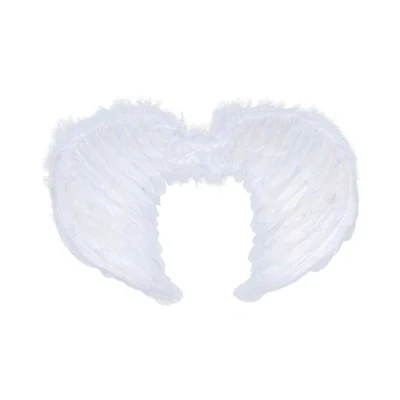 Image of Bristol Novelty BA1098 Mini Feather Angel Wings Unisex White, girls, One Size