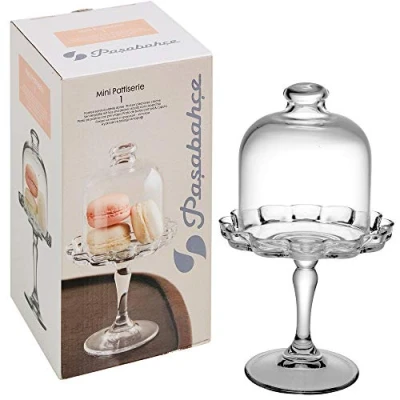Image of Mini Patisserie Glass Footed Cake Stand (Flower Design)