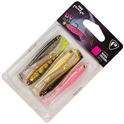 Image of Fox Rage Slick Shad UV Mixed Colour Packs 5pcs 7cm