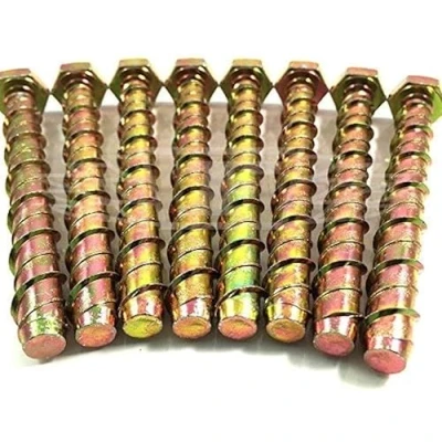Image of 8 Pack, M10 x 150 Masonry Concrete Anchor Bolt Screw with Hexagonal Head, Self Tapping Anchor, Thunder D Screws direct into Brick, Stone, Wood, (M10x150)