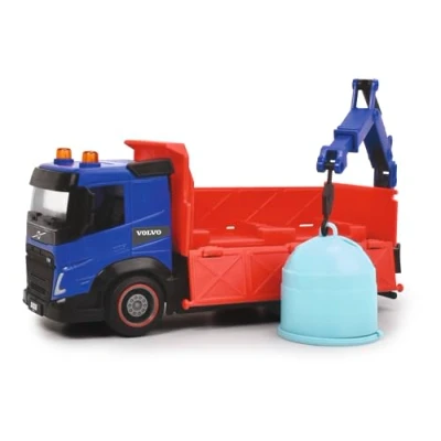 Image of Dickie Toys 203744014 Lkw 23 cm City Toy, Friction Mechanism, 3 Models Available: Concrete Mixer, Garbage, Recycling Truck, with Moving Parts, Suitable from Years, Multicolor