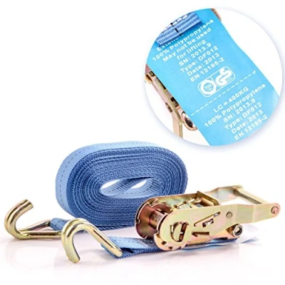 Image of 8m Long Ratchet Tie Down Strap SecureVehicle/Car Lashing Travel Max Capacity 400kg