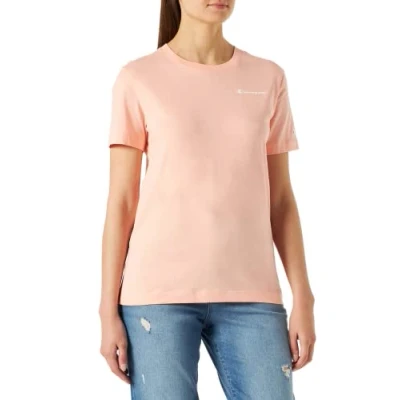 Image of Champion Women&#039;s Legacy American Classics Soft Cotton 1x1 Rib Slim S/S T Shirt, Salmone, XXL