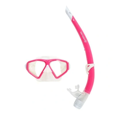 Image of Aqualung Combo Saturn Mask and Snorkel For Adult Men Women With 180 degree Vision, UV Protection, Anti Fog Leak Lenses