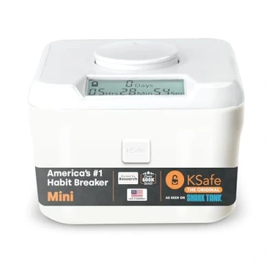 Image of Kitchen Safe Mini: Time Locking Container (White Lid + White Base) 3.0&quot; Height