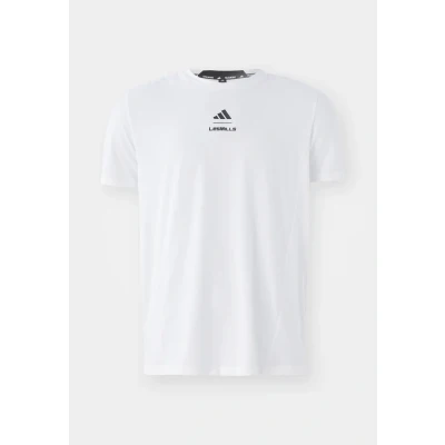 Image of adidas Performance Lesmills Graphic Print Tshirt, Men&#039;s, Size: XS, White