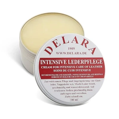 Image of Delara Intensive leather care colourless, 100 ml Impregnates and protects very effectively, new formula with high quality coconut oil beeswax