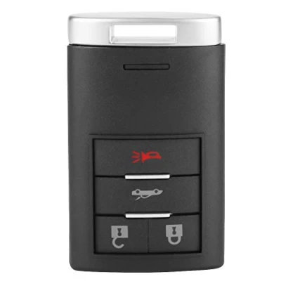 Image of Car Key Shell Durable Textured 4 Button Remote Smart Fob Case Fit for Corvette