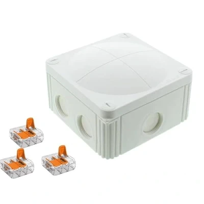 Image of Wiska Combi 607 WH Polypropylene 110 x 66mm Enclosure White IP66 3 Pole Wago Connectors 10110873