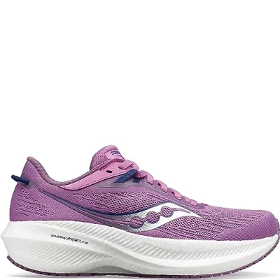 Image of Saucony Triumph 21 Women&#039;s Running Shoes, Grape/Indigo 5 UK