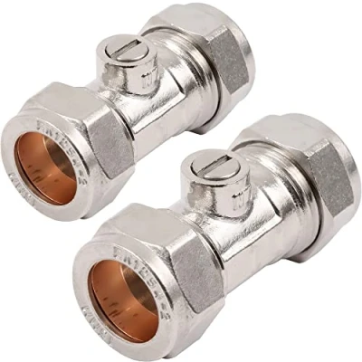 Image of 2 x 15mm Isolation Valves Reeds WRAS Approved