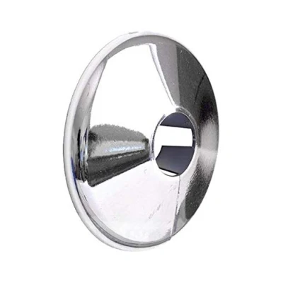 Image of HomeZone Chrome Radiator Pipe Collars 15mm Hole Cover Steel Wall Tap Plate Concealing Covers Home Decor DIY (8 Pack)