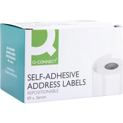 Image of Q Connect Address Label Roll Repositionable Self Adhesive KF26092