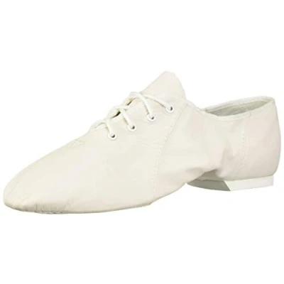 Image of Bloch Dance Women&#039;s Jazzsoft Split Sole Leather Jazz Shoe, White, 8 UK