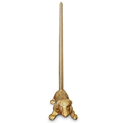 Image of WallCharmers Gold Paper Towel Holder, Metal Toilet or Kitchen Holder for Floor Countertop, Dog