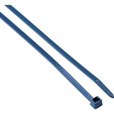 Image of HellermannTyton Cable Ties, Metal Detectable, for Food Industry, 200 x 4.8mm, Pack of 100