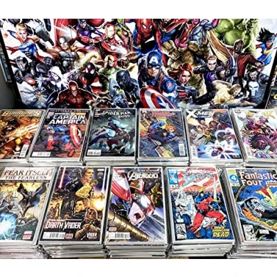 Image of Comics Premium Comic Books Gift Pack 24 Collection MARVEL ONLY Superheroes Grab Bag