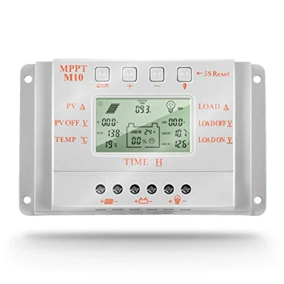 Image of SolaMr 10A Solar Charge Controller 12V/24V Auto Identification Voltage Intelligent Regulator with LCD Display M10