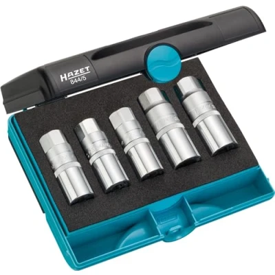 Image of 46844700000, 5515, ASE46844700000, VAG5515 Bolt Extractor HAZET 844/5 5 185mm Safety Insert System, SmartCase Chrome Vanadium Steel
