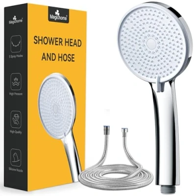 Image of Shower Head and Hose 1.5M, Magichome 5 Modes High Pressure Head, Universal Handheld Showerhead for Low Water