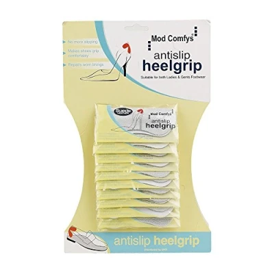 Image of Shoe Heel Grips 6 Pack Suede Mens Ladies One Size Fits All Foot Care Comfortable Grey