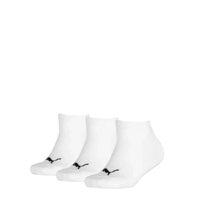 Image of PUMA 194010001 UK 12 1.5 Kids Invisible Sneaker Socks (3 Pair Pack) White