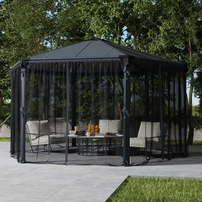 Image of Palram Canopia Gazebo Netting Set for Roma and Monaco Gazebos