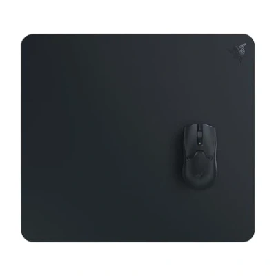 Image of Razer Atlas Glass Mouse Mat (Premium Tempered Glass, Ultra Smooth Surface, Micro Etched Dirt and Scratch Resistant, Quieter Movements, Anti Slip Rubber Base) Black