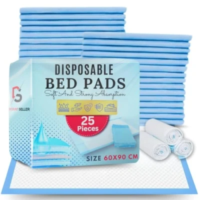 Image of 25 x Discount Seller 60 90 cm Premium Disposable Incontinence Bed Pads Ultra Absorbent Underpads &amp; Mattress Protectors Pack of