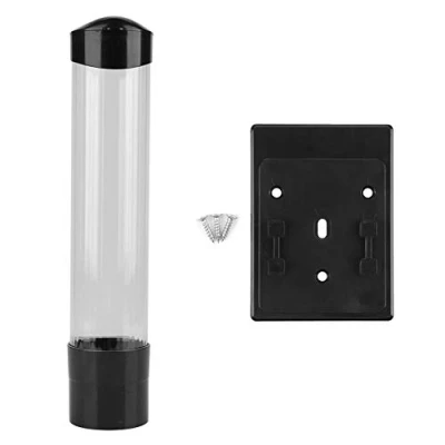 Image of Paper Cup Dispenser, Holder Fits Less than 7.5cm / 3in for Cone and Flat Bottom Cups, 60 80 Cups(Black)