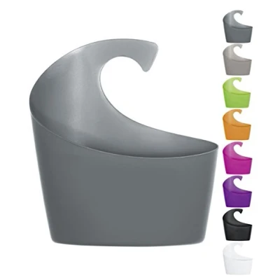 Image of Spirella Sydney Wall Basket Collection Medium 25 x 22.5 8.5 cm, Polypropylene, Grey