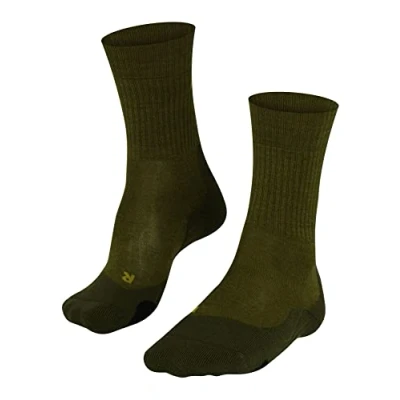 Image of FALKE Men&#039;s TK2 Explore Wool M SO Breathable Thick Anti Blister 1 Pair Hiking Socks, Green (Forest 7657), 8 9