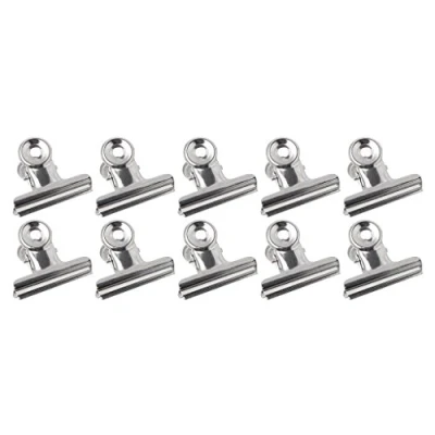 Image of Faguo 10Pcs Metal Bulldog Grip Clip Food Sealer Bag Clamp Paper Document Ticket Binder