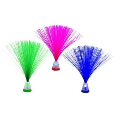 Image of Playlearn 4 x Mini Fibre Optic Lamp Battery Operated Mood Novelty Nightlight Small Sensory Tools for Kids to Decorate Bedrooms, Home and Event Venues,Multicolor,9&quot; Four Lamps