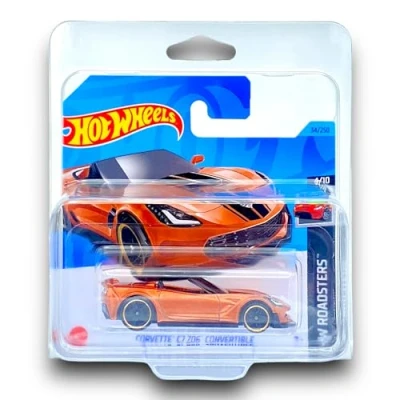 Image of Hot Wheels Corvette C7 Z06 Convertible (Metallic Bronze) 4/10 HW Roadsters 2023 34/250 (Short Card) COMES IN A KLAS CAR KEEPER PROTECTIVE COLLECTORS CASE HKK10