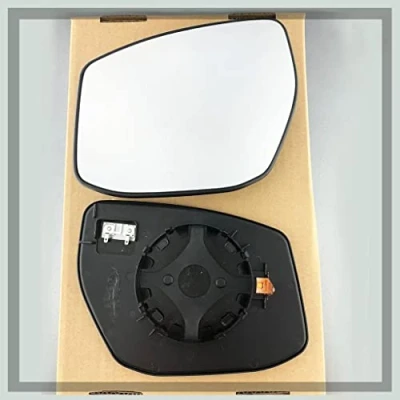 Image of Fits Nissan Pulsar, For 2015 to 2020 Heated Base Convex Wing Mirror LEFT HAND (UK Passenger Side)