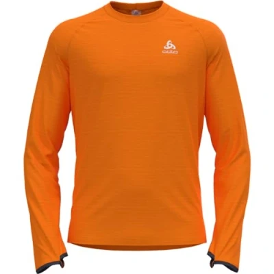 Image of Odlo Men Running top RUN EASY WARM, oriole melange, L