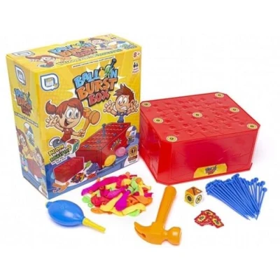 Image of RMS International Games Hub Balloon Burst Box Game Bursting Roulette Fun Party Multiplayer Childrens 8+ Gift