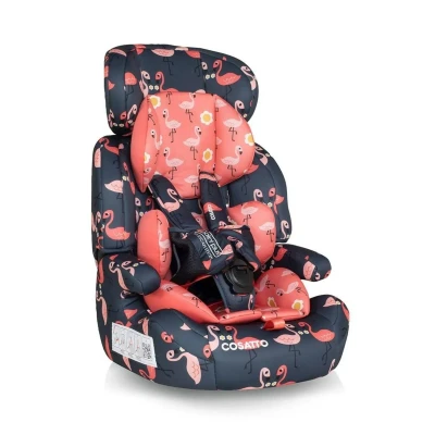Image of Cosatto Zoomi Car Seat Group 1 2 3, 9 36 kg, Months 12 Years, Forward Facing (Pretty Flamingo)