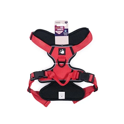Image of Rosewood Reflective Dog Harness, Medium, Red