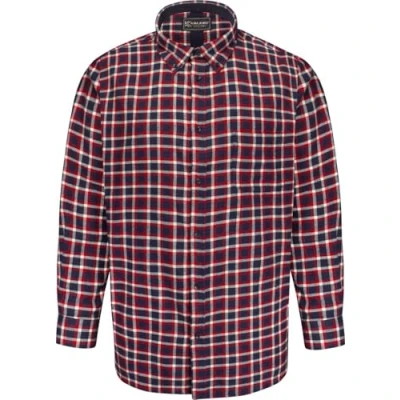 Image of KAM Mens Long Sleeve Brushed Casual Check Shirt Blue 5XL